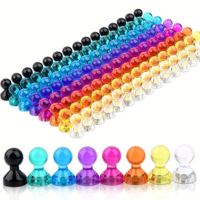 50 Stück Bunte Praktische Runde Magnete, Geeignet für Kühlschrank-Fotonotizen, Whiteboard-Magnete, Büromagnete, Kartenmagnete