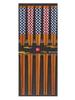 Set of 5 Checkered Natural Bamboo and Wood Japanese-Made Chopsticks, Pattern, 22.5cm,
