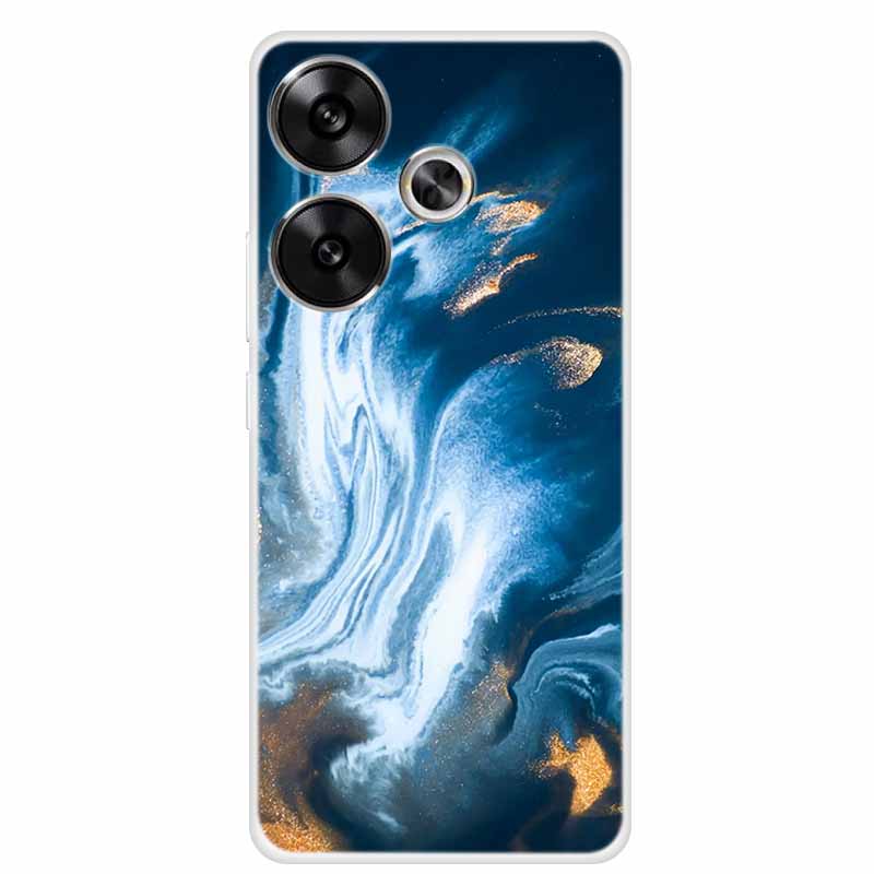 Marble Soft Phone Case For Poco F6 Transparent Case Silicone TPU Cover Funda Para Shield Clear Case for Xiaomi Poco F6 F 6 Pro