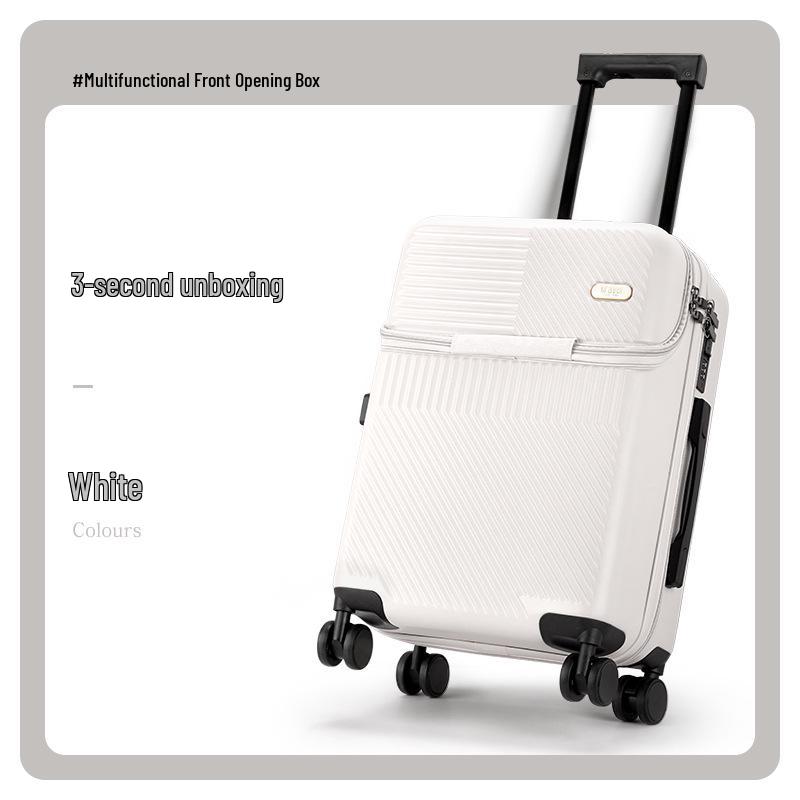 

Чемодан-тележка Ping Like многофункциональный 20-дюймовый: Легкий кожаный чемодан ручной клади для женщин, мужчин и студентов 20-inch