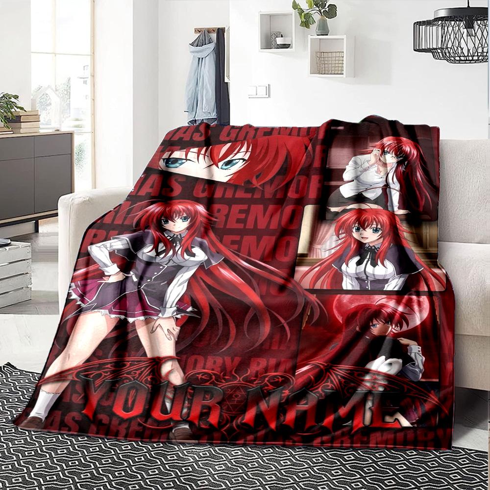 Name Custom Rias Gremory Print Flannel Blanket High Quality Warm Comfortable Cover for All Seasons Perfect for Gifts Home Decor