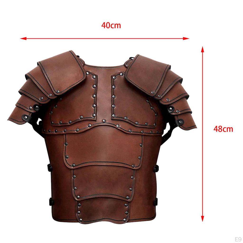 Adjustable Renaissance Costume Chest Brace with Shoulder Protector Medieval Vest for Cosplay