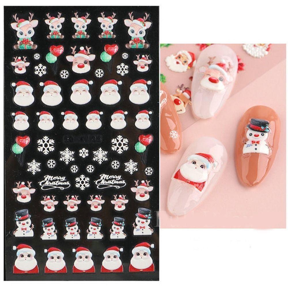 Winter New Year Nail Decoration Christmas Nail Stickers Manicure Accessories Nail Art Decals