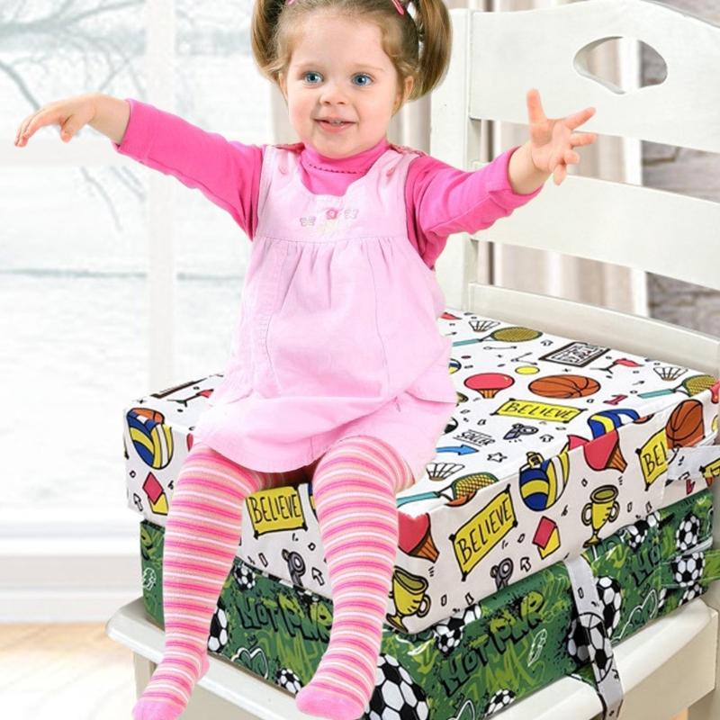 Quadratische Sitzerhöhungen Esszimmerstuhl Waschbare Dicke Erhöhende Kissen für Kinder Baby Kleinkind Hochstuhlauflage