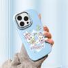 For iPhone 15 14 13 11ProMax 14 15 16 Samsung S25 S24 S23 S22 Redmi 10 13 14C Cartoon Black Cat Silver Edge Soft Liquid Silicone Protective Casing
