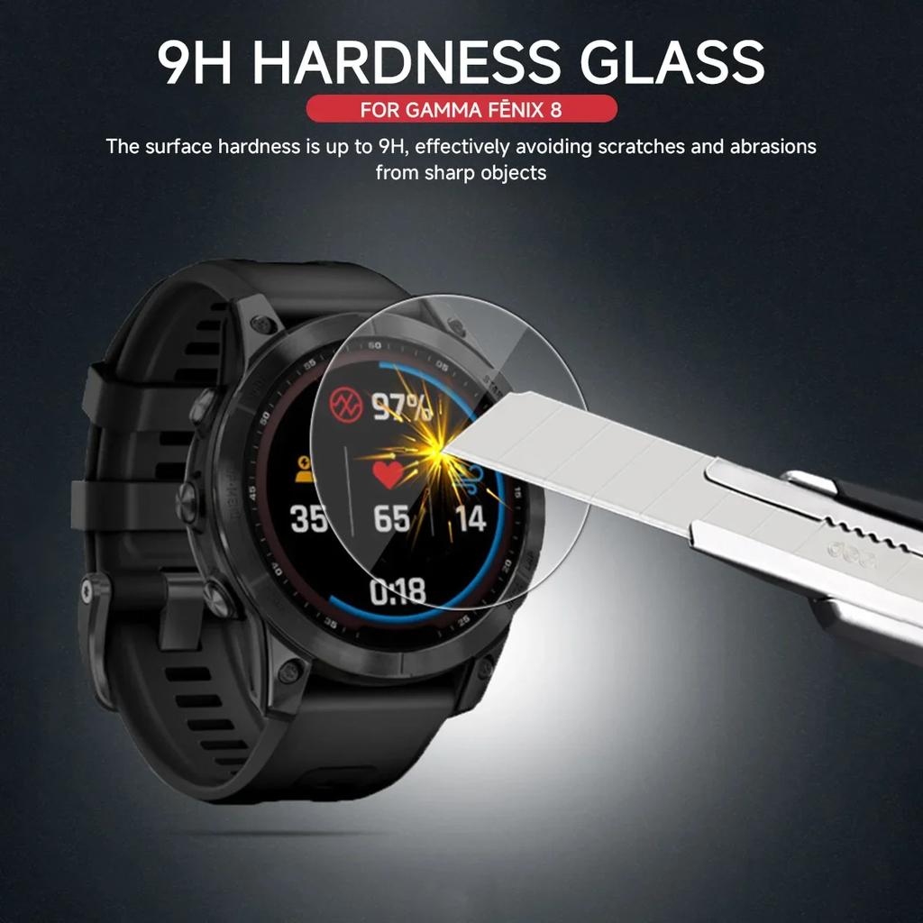 TPU Case+Tempered Glass For Garmin Fenix 8 51mm 43mm 47mm Screen Protector Silicone Anti-scratch Bumper for Fenix 8 Accessories