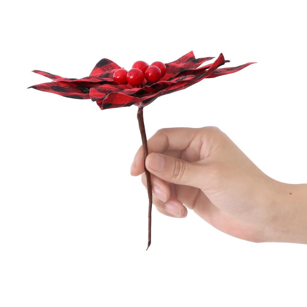 European Stunning Style Christmas Flowers Crafted From Luxurious Fabric Decor For