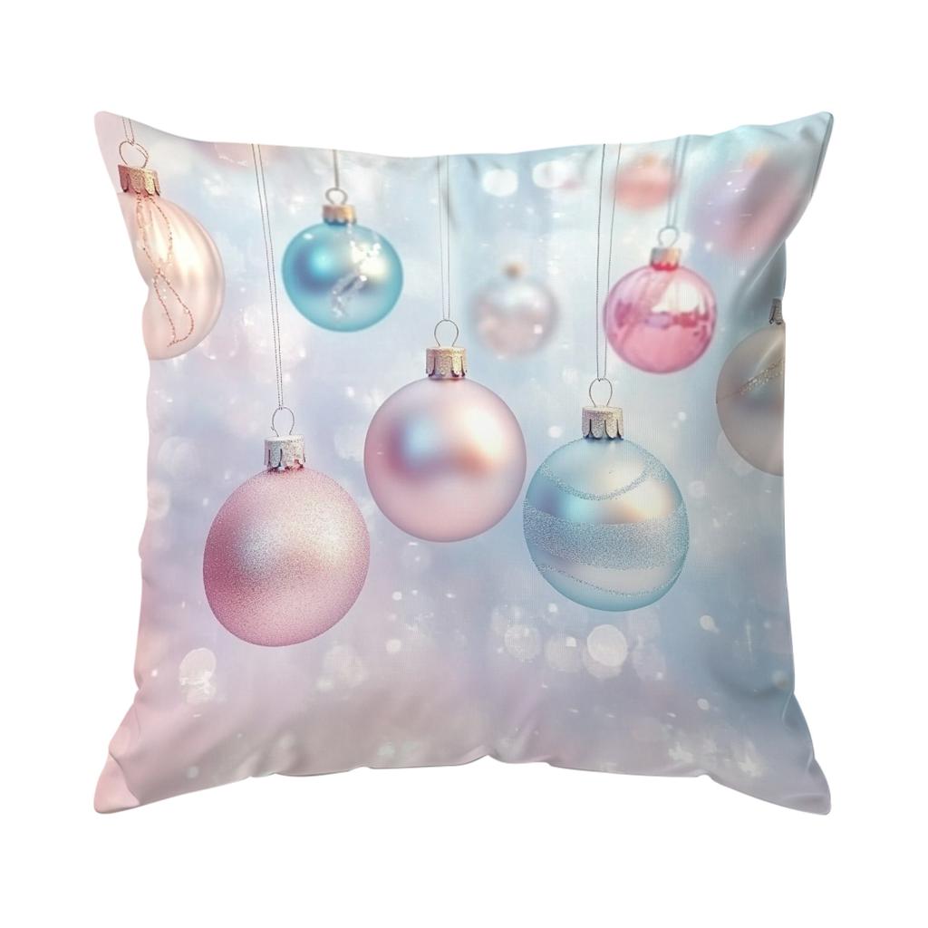 Christmas Decor Ball Pillowcase Printed Polyester 40/45/50Cm Throw Pillowcover Decorative Sofa Cushion Pillowslip Home Decor