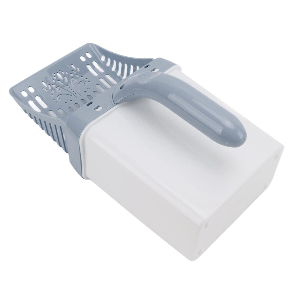 Cat Litter Scoop Holder Plastic Detachable Cat Litter Shovel with Waste Bag Pet Poop CleaningNordic