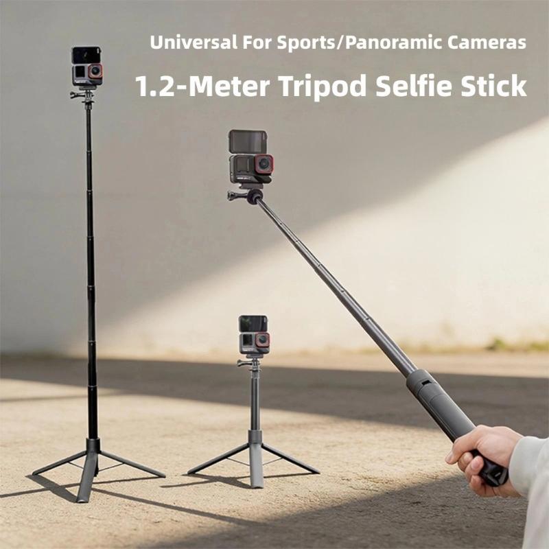 Universal Aluminum Tripods For Action Cameras With Quick Release System Extendable To 1.2m For Outdoor Vlogging And Travel Photography