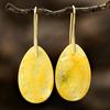 Citrine Water Drop Earrings for Women - Light Luxury Yellow Chalcedony and Agate Design