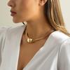 European and American Hip Hop Multi-layer Choker Necklace with Round Ball Pendant