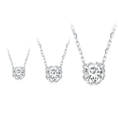 Light Luxury Shining Zircon Necklace Women, Simple And Versatile S925 Sterling Silver Collarbone Chain Jewelry
