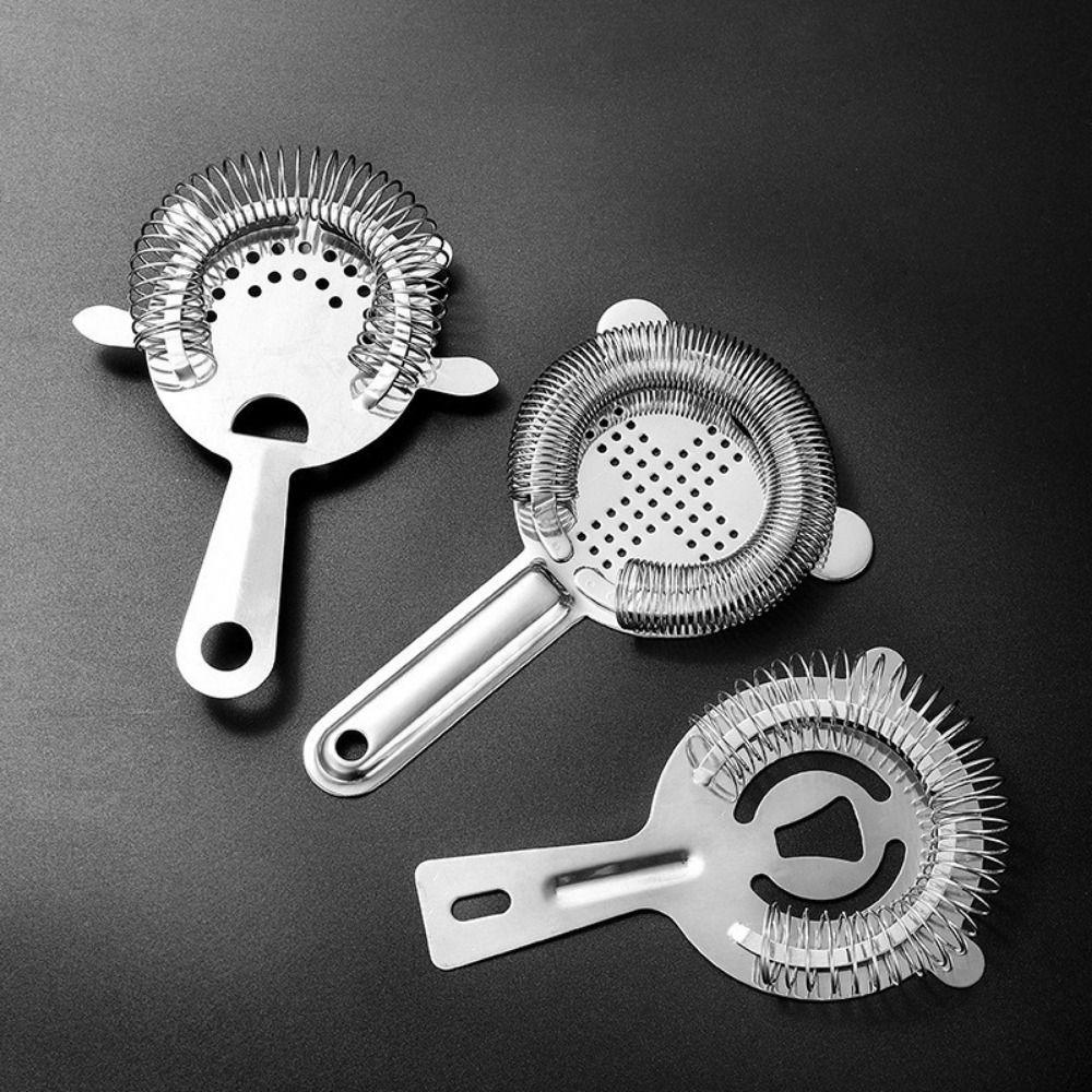 Stainless Steel Bar Strainer Silver Hawthorne Strainer Bartending Tool  Kitchen Barware Gadgets