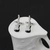 Funny Mens Guitar Shaped Enamel Cufflinks Musical Instrument Design Sleeve Button Music Fans Jewelry Silver Tone