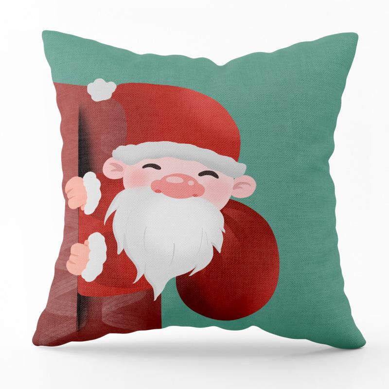 European and American New Year Christmas Printing Pattern Pillowcase Home Living Room Sofa Decoration Throw Pillow Pillowcase