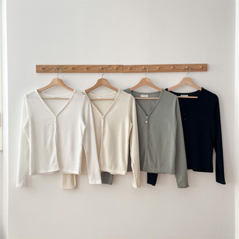 New ArriVals Open Run Women V Neck Ribbed Long sleeVe Cardigan Two Button Open