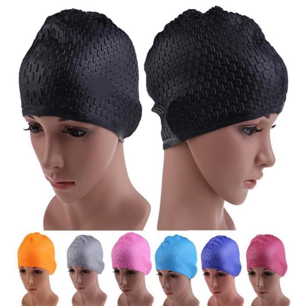 

Silicon Swimming Caps Soft Bathing Cap Practical Long Hair Swimming Hat