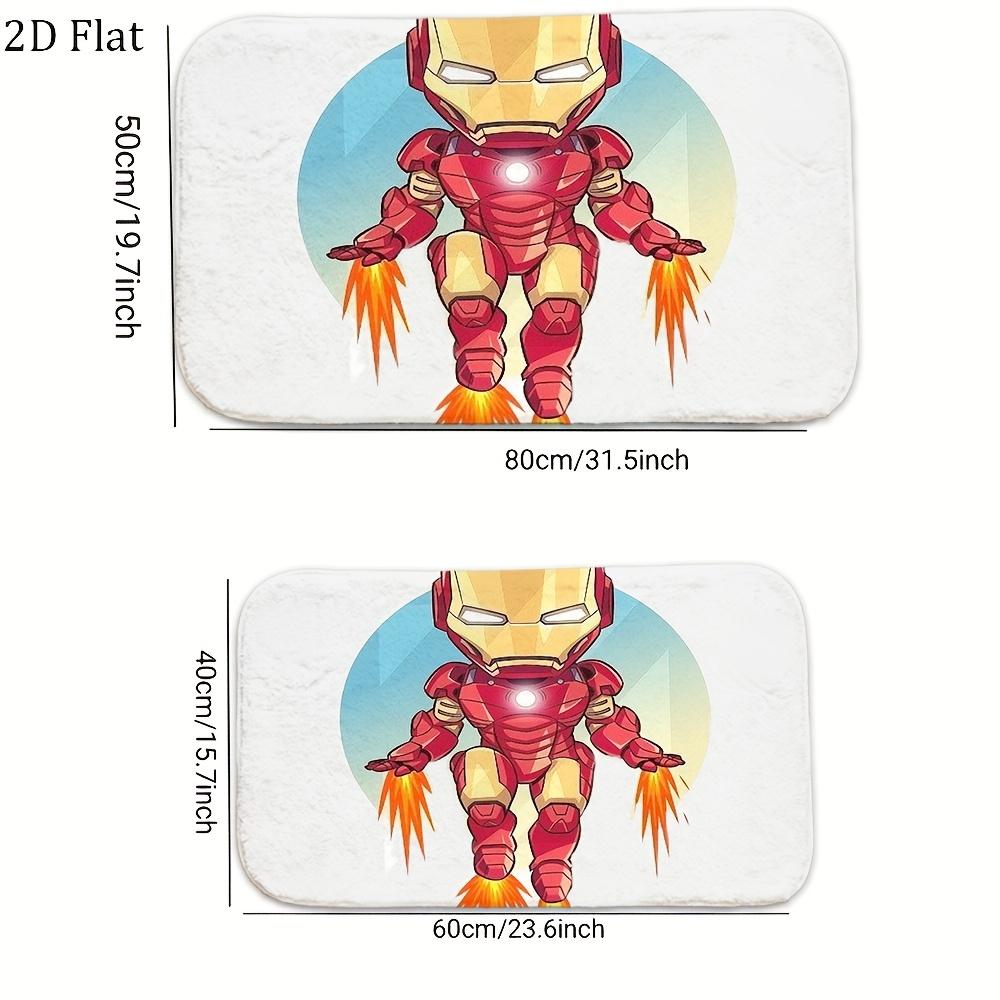 1pc Flannel Rug Marvel Superheroes Bathroom Mat, Multiple Sizes, Multi-functional for Daily Use, Suitable for Bathroom, Entran
