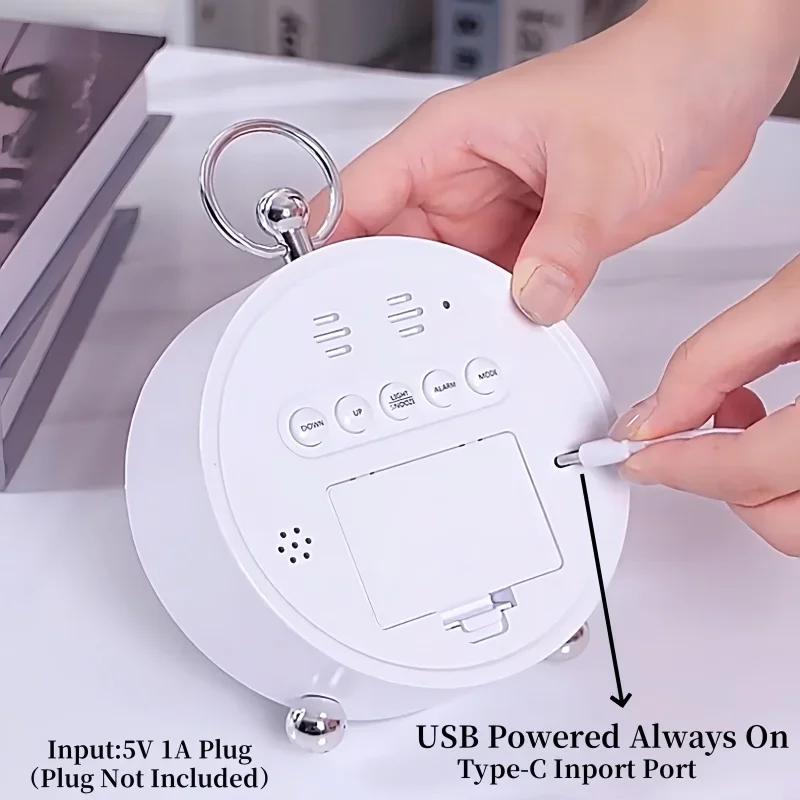 Sprachsteuerung Digitaler Wecker Datum Woche 2 Alarme Zeiteinstellung Countdown Schlummerfunktion Tischuhr 5 Helligkeitsstufen 12/24H LED-Uhr