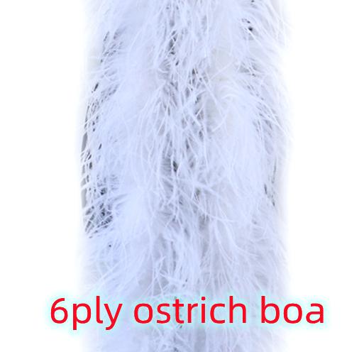 2 Meter Weißer Truthahn Chandelle Federn Boa Voll Straußen Marabou Boa Besatz Für Hochzeitskleid Weihnachtsfeier Basteln Dekoration