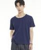 MINIMALCODE Basic U-Neck Round T-Shirt Navy