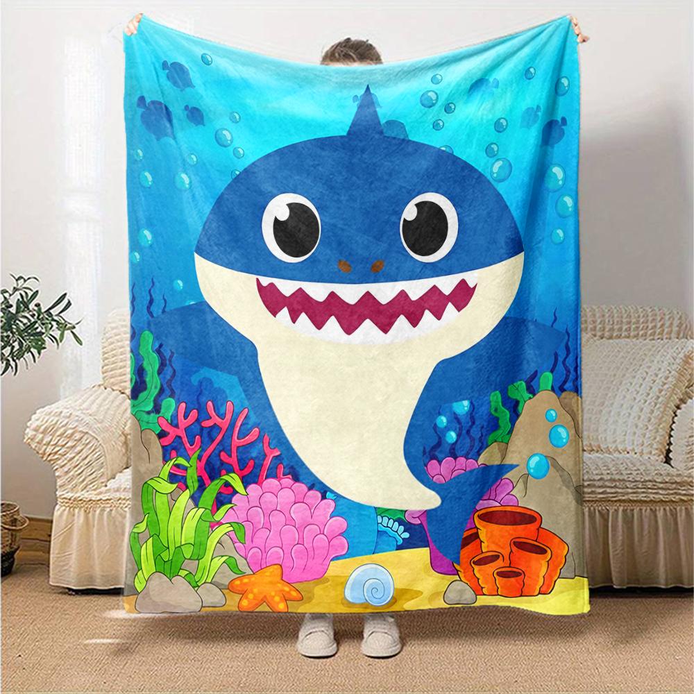 Shark Theme Printed Blanket - Perfect for Couch, Bed, Travel & Outdoor Use | Machine Washable, Cozy & Durable.