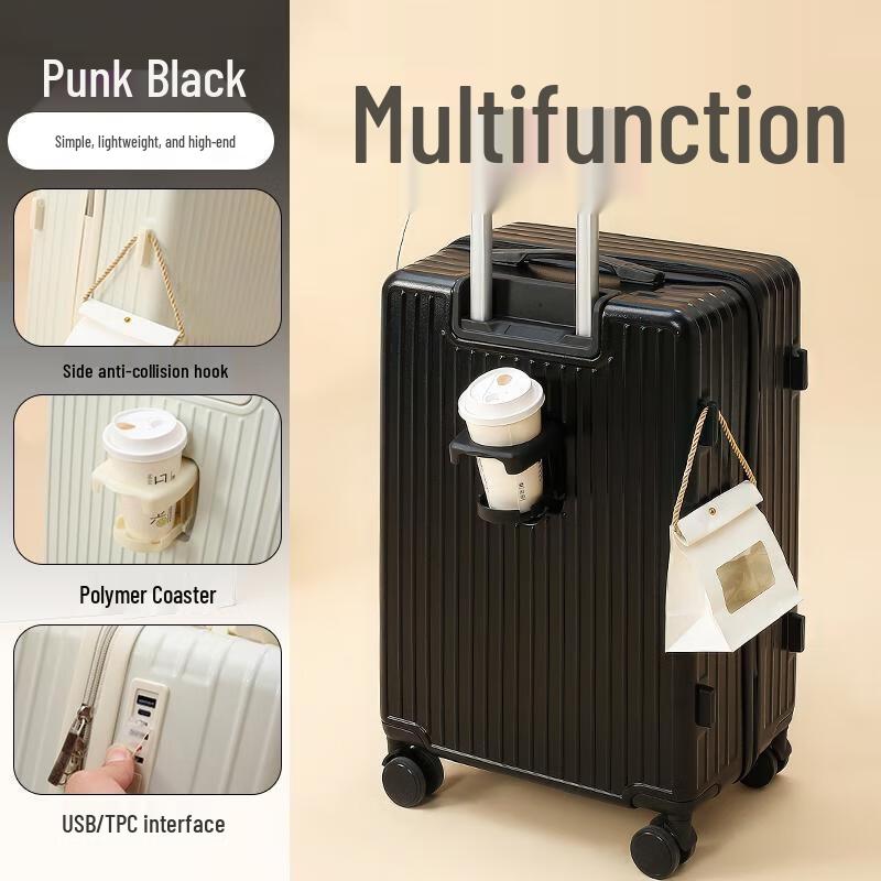 OIMG Punk Black 26-inch Hardside Spinner Luggage