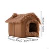 Cat Beds Pet Dog House with Removable Cushion Comfortable Indoor Enclosed Tent Hut Detachable