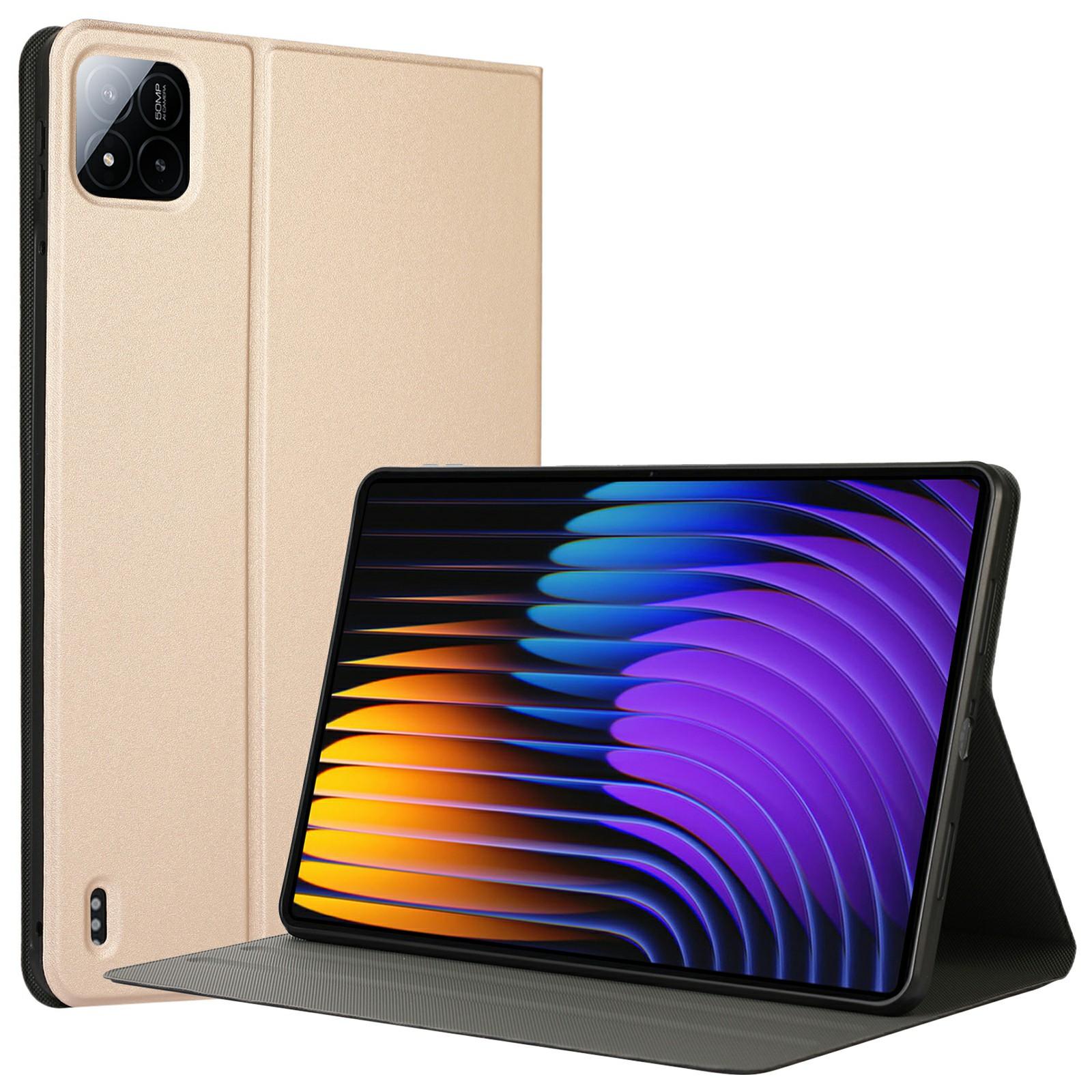 

Для Xiaomi Pad 7 Pro/Pad 7 Чехол из ПУ кожи Складная подставка Защитная крышка для планшета Gold