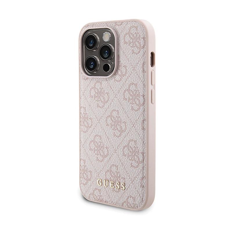 Guess Pack Bundle Magsafe 4G Metal Logo Dorado - Set de Funda + Power Bank 5000mAh Magsafe Iphone 14 Pro (Różowy)