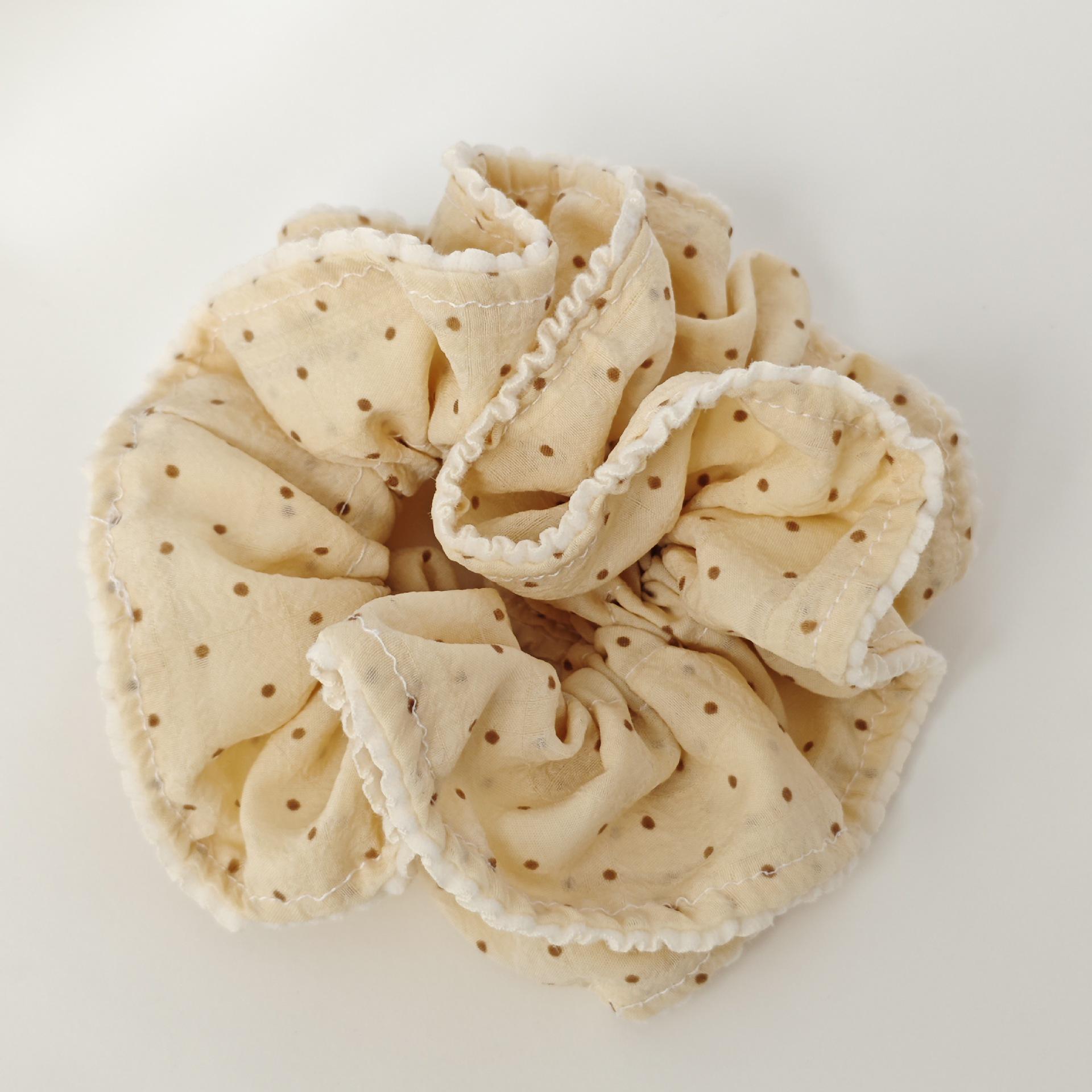 Spring/Summer Polka Dot Double Layer Hair Tie - High-End Hair Accessory 2026