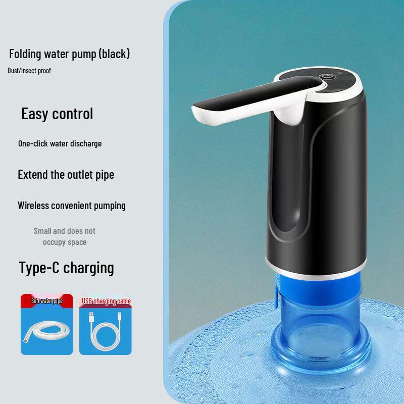 Electric Folding Water Dispenser: Automatic Rechargeable Hand Pump for Bottled Water