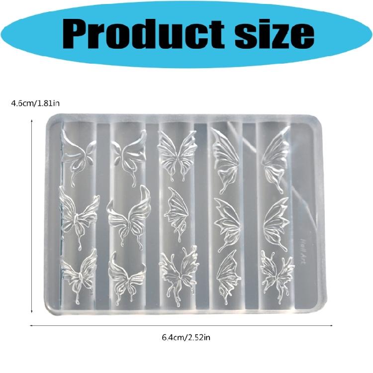Reusable 3D Sculpting Silicone Mould High Elastics Tool For Creative Nail Art Designs And Craft Decorations