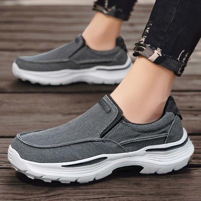 Mocassins masculinos casuais respiráveis e confortáveis, calçados para caminhada ao ar livre, tênis clássicos, sapatos de direção, plataforma, calçados sem cadarço