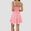 Women's Fashion Sleeveless Colorblocked Shoulder Strap Dresses