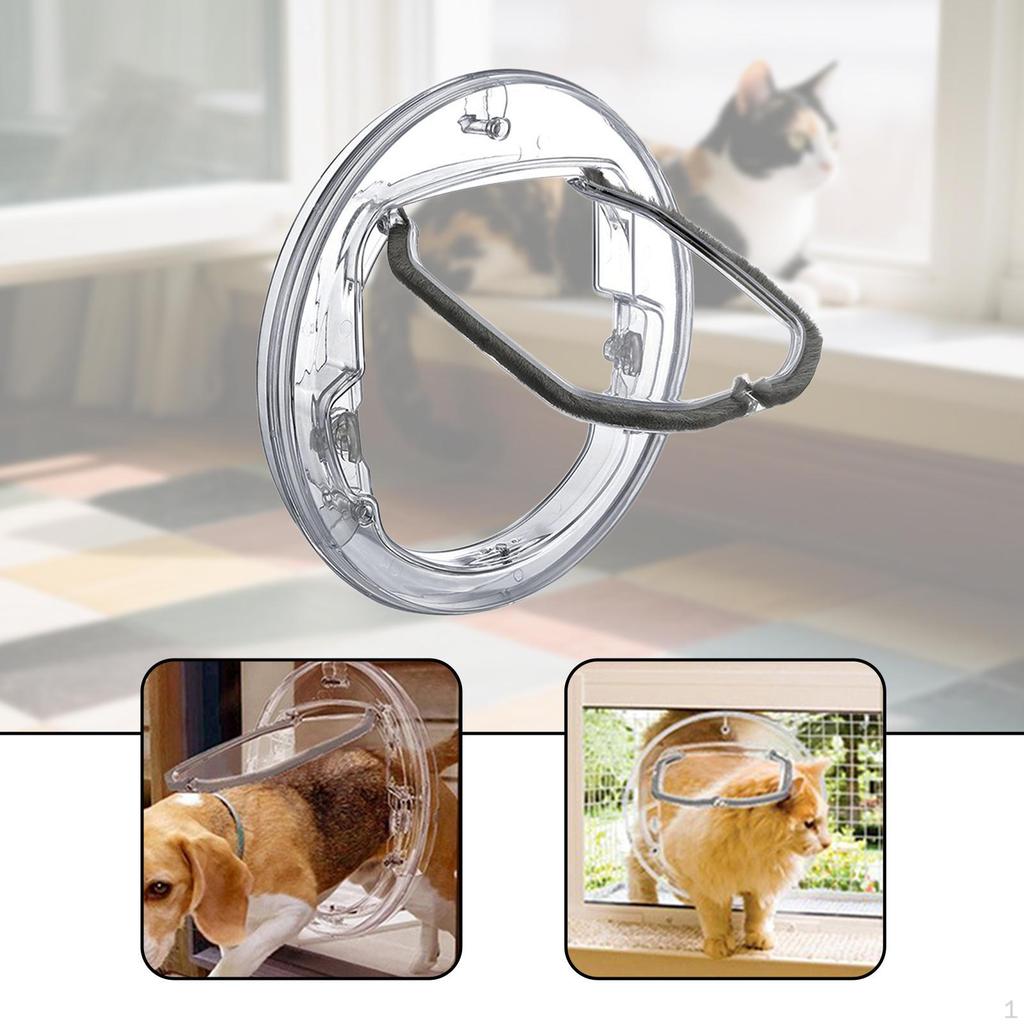Cat Door Dog Transparent Easy Installation Pet Supplies for Cats Small Dogs Interior