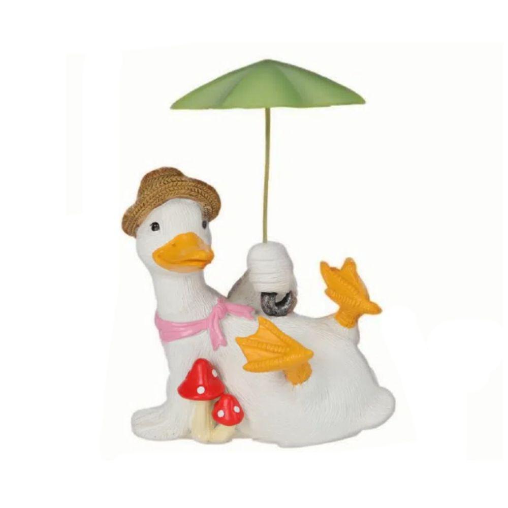 Simulated Duck Umbrella Ornament Handicraft Cartoon Resin Animal Sculpture  Children Girls Boys