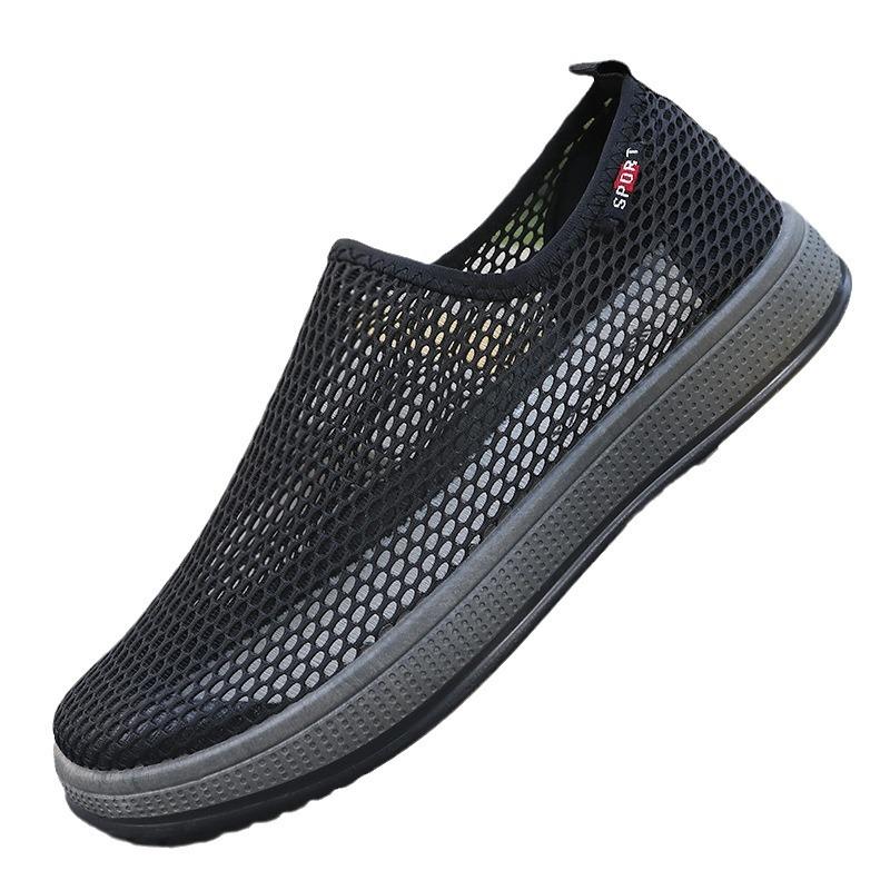 Summer Mesh Shoes Men's Mesh Cloth Shoes Men's Breathable Casual Breathable Driving Shoes