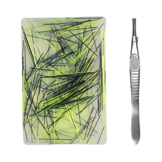 Anti Picking Silicone Pad Skin Fidget Toy with Tweezers, Hair Plucking for Portable Stress Reliever Trichotillomania, Anxiety Relief Picky Adults