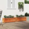 VidaXL Jardinières 2 pcs, Lits Surélevé, Bacs à Fleurs, Pots de Plantes, Boîtes à Fleurs Jardin Terrasse, Cire Marron Bois 837454