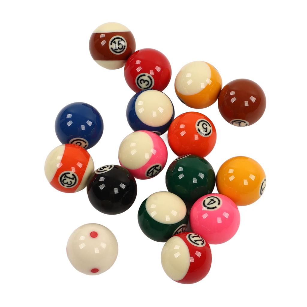 5.72cm Billiards Balls 16 Pieces Large Size American Style Resin Pool Balls Set for Entertainment