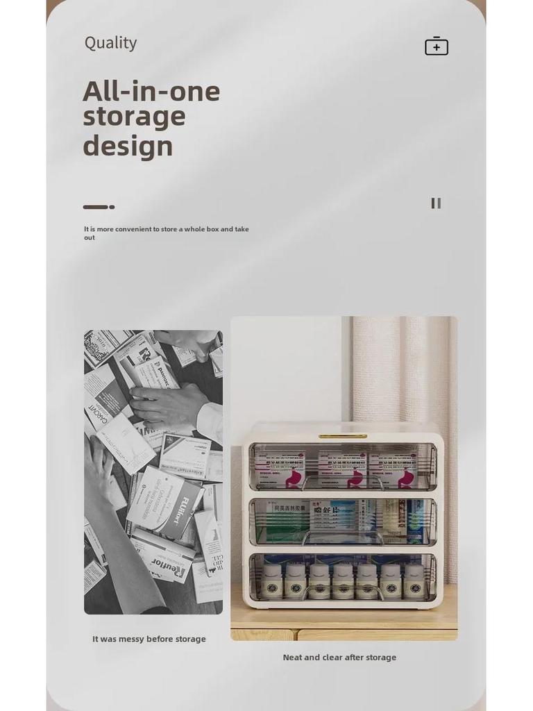 Organizator de sertar transparent de mare capacitate: Depozitare medicamente, articole de papetărie și articole diverse