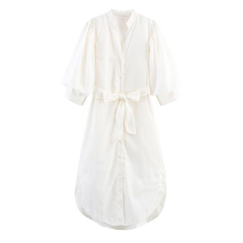 Araltay New Arrival Fashion Style Women's Clothing Fashion All-Match Minimalist Puff Sleeves Shirt Style Dress 8193325