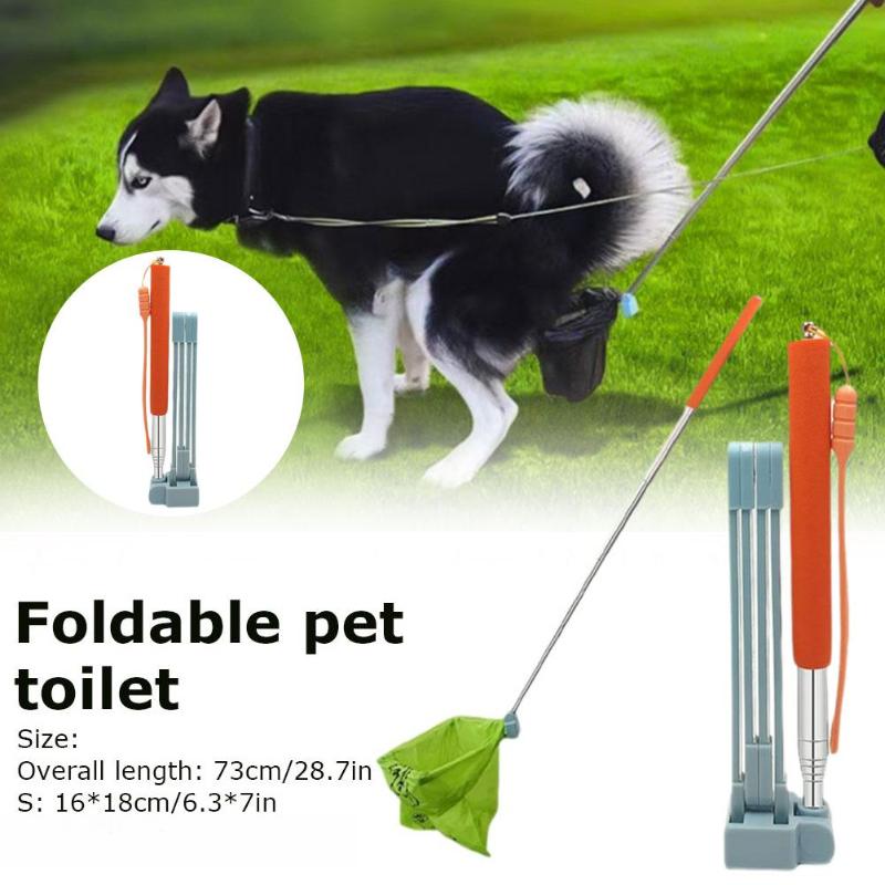 73cm Pet Dog Long Handle Pet Pooper Scooper Foldable Dog Dog Urine Poop Tool Multifunctional Cleaning Stick Pee Catcher Waste