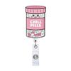 Glitter Acrylic Easy To Pull Badge Telescopic Buckle 360° Rotation Retractable Doctor Nurse Badge Reel Bottle Id Card Holder