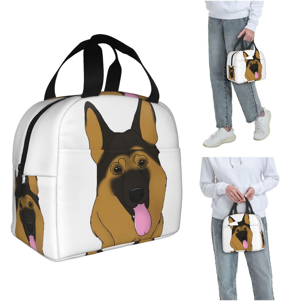 German Shepherd Dog - Black And Tan Insulated Lunch Bag for Women Kids Leakproof Food Boxes Thermal Lunch Box Tote