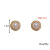 Korean Fashion Crystal Round Stud Earrings Gold Color Metal New Arrival Women's Earrings Simulated Pearl pendientes mujer