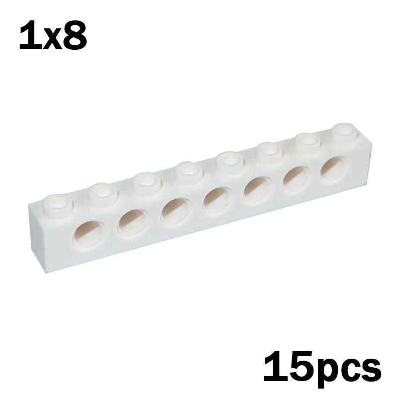 MOC Technology Assemble Particles Brick 1x8 with 7 Holes 3702 DIY Brick Playset Learning  Educational Toys  Playsets for Kids