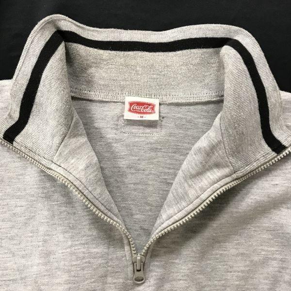 Haine Coca Cola Pulover Sweatshirt Rar cu Fermoar la Jumătate Bărbați M Gri(FOLOSIT)